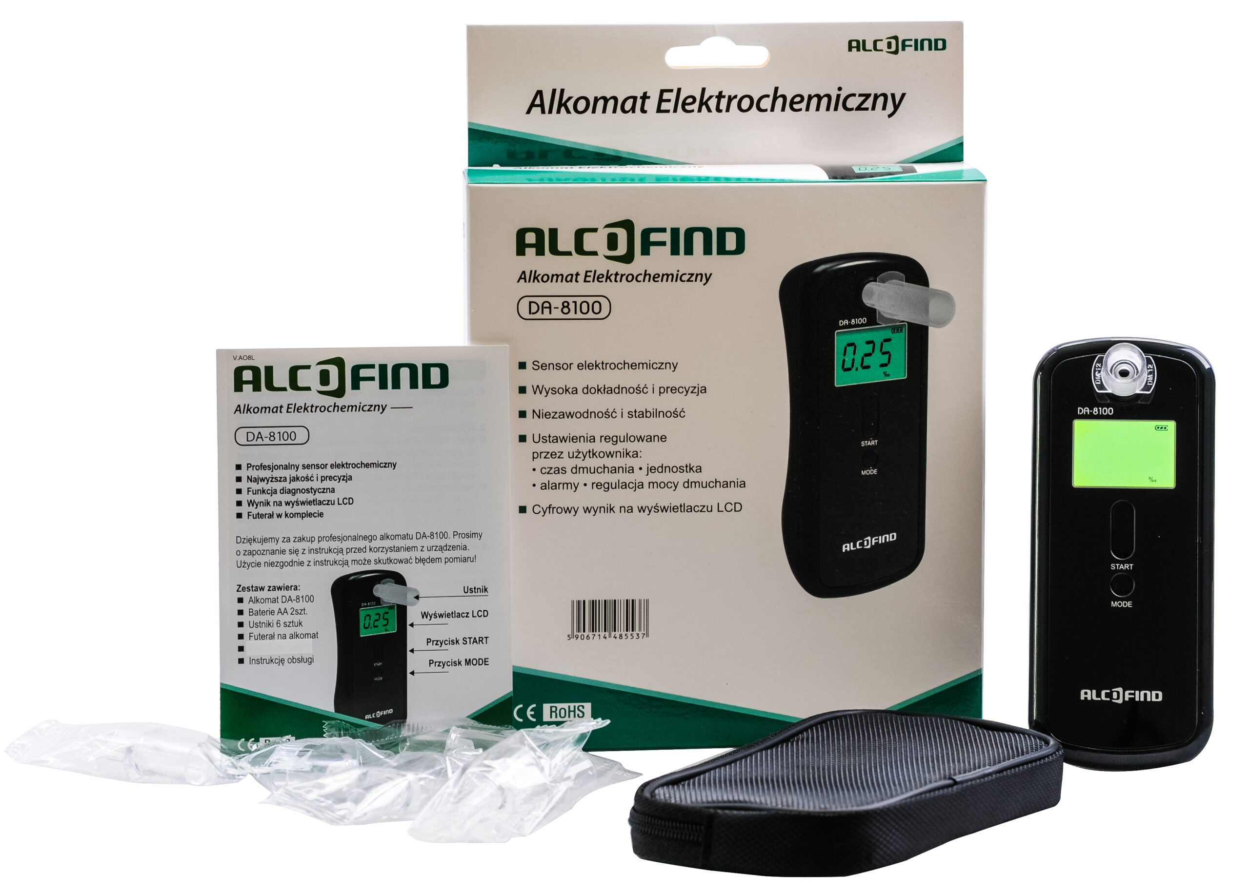 Alkomat marki AlcoFind DA8100 + 10 lat Gwarancji plus nielimitowane kalibracje - obrazek 4