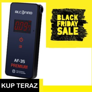 BLACK WEEK Alkomat marki AlcoFind AF-35 Premium z Dożywotnią Gwarancją oraz adiustacją w pakiecie